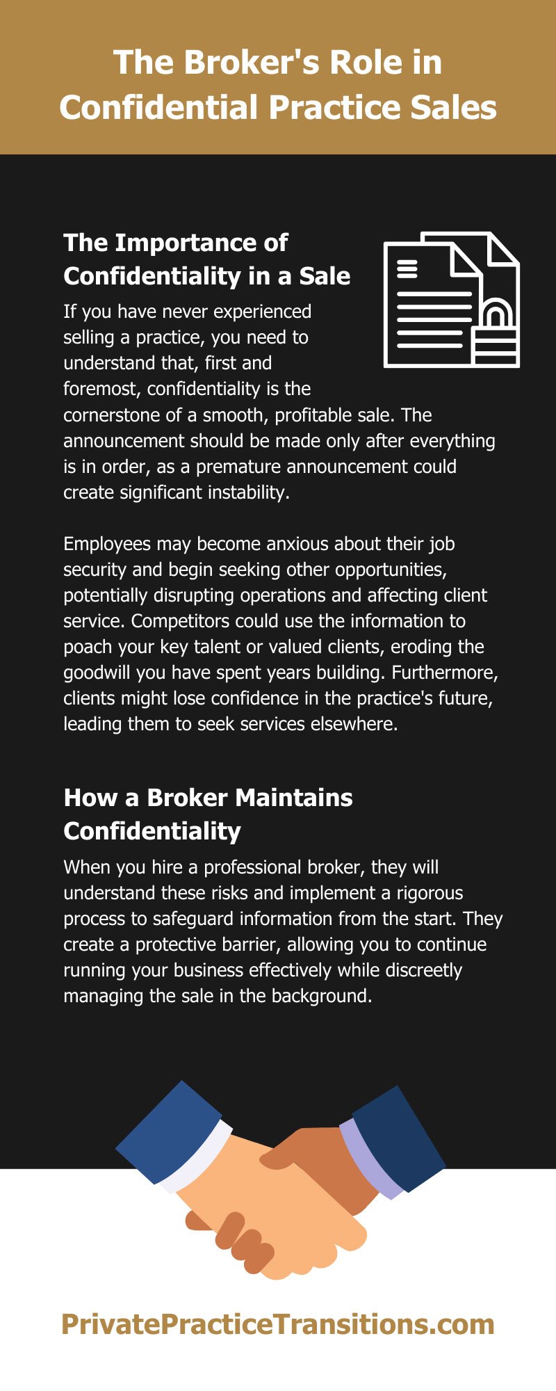 The Broker's Role in Confidential Practice Sales