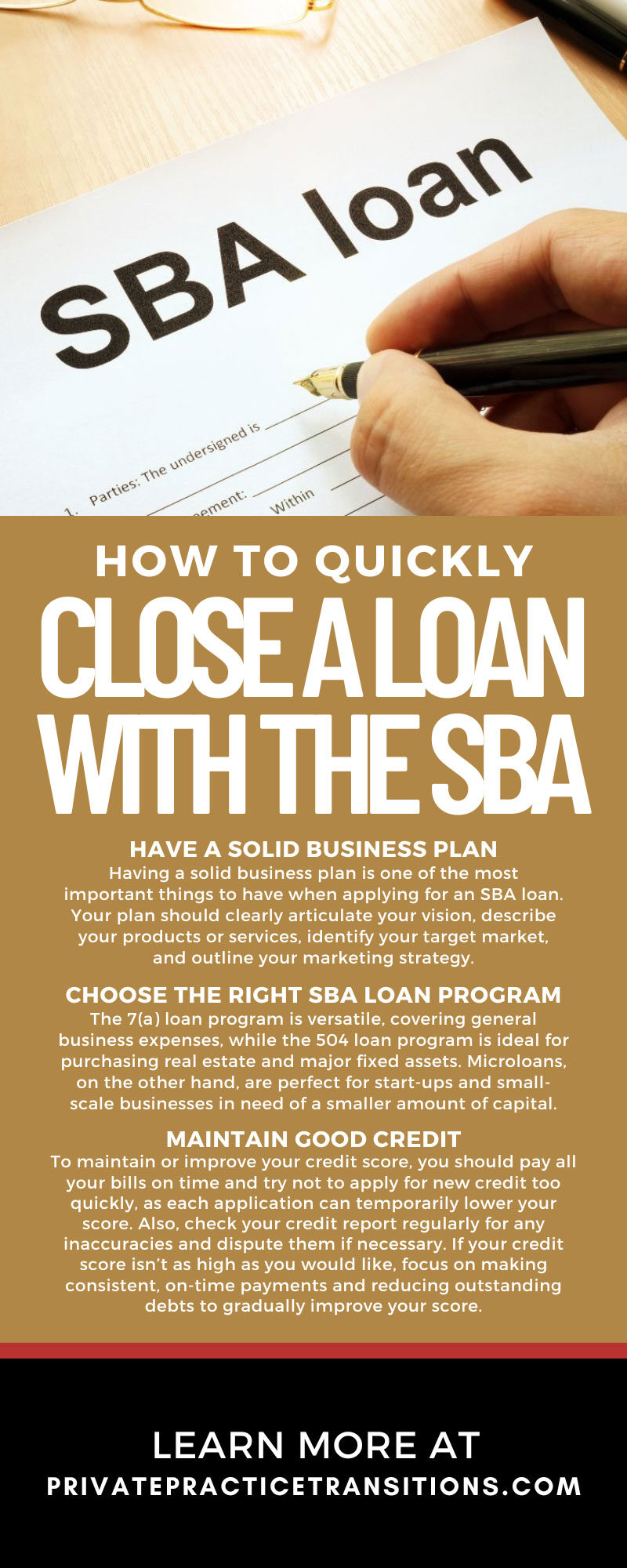 How To Quickly Close a Loan With the SBA